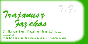 trajanusz fazekas business card